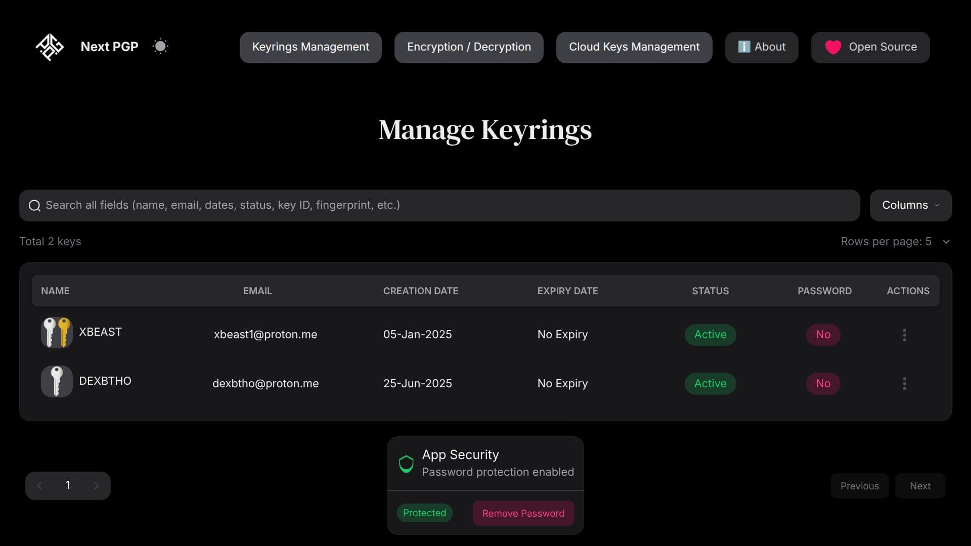 NEXT PGP project preview